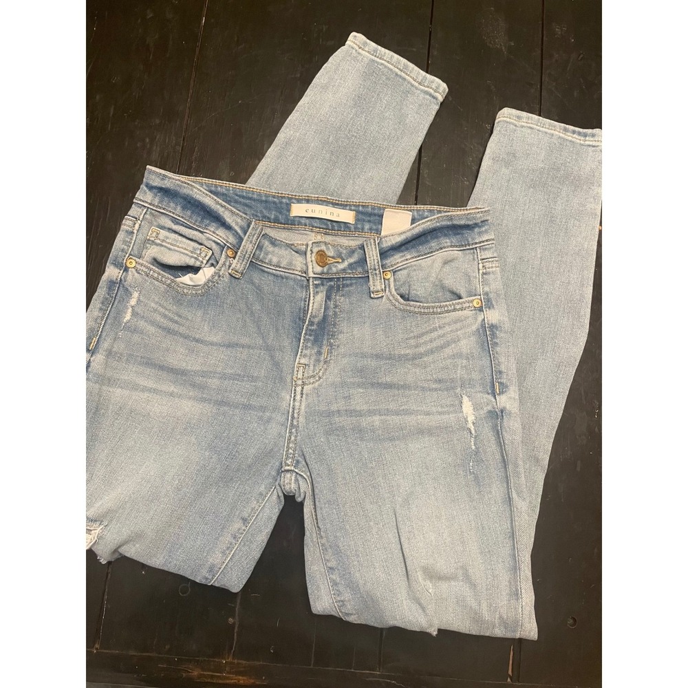 Empyre Jude Mid Rise Skinny Ankle Jeans Light Wash Distressed Size 5